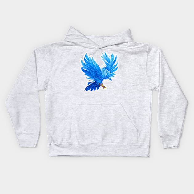 ROYAL BLUE PHOENIX Kids Hoodie by THE-PHOENIX-ART